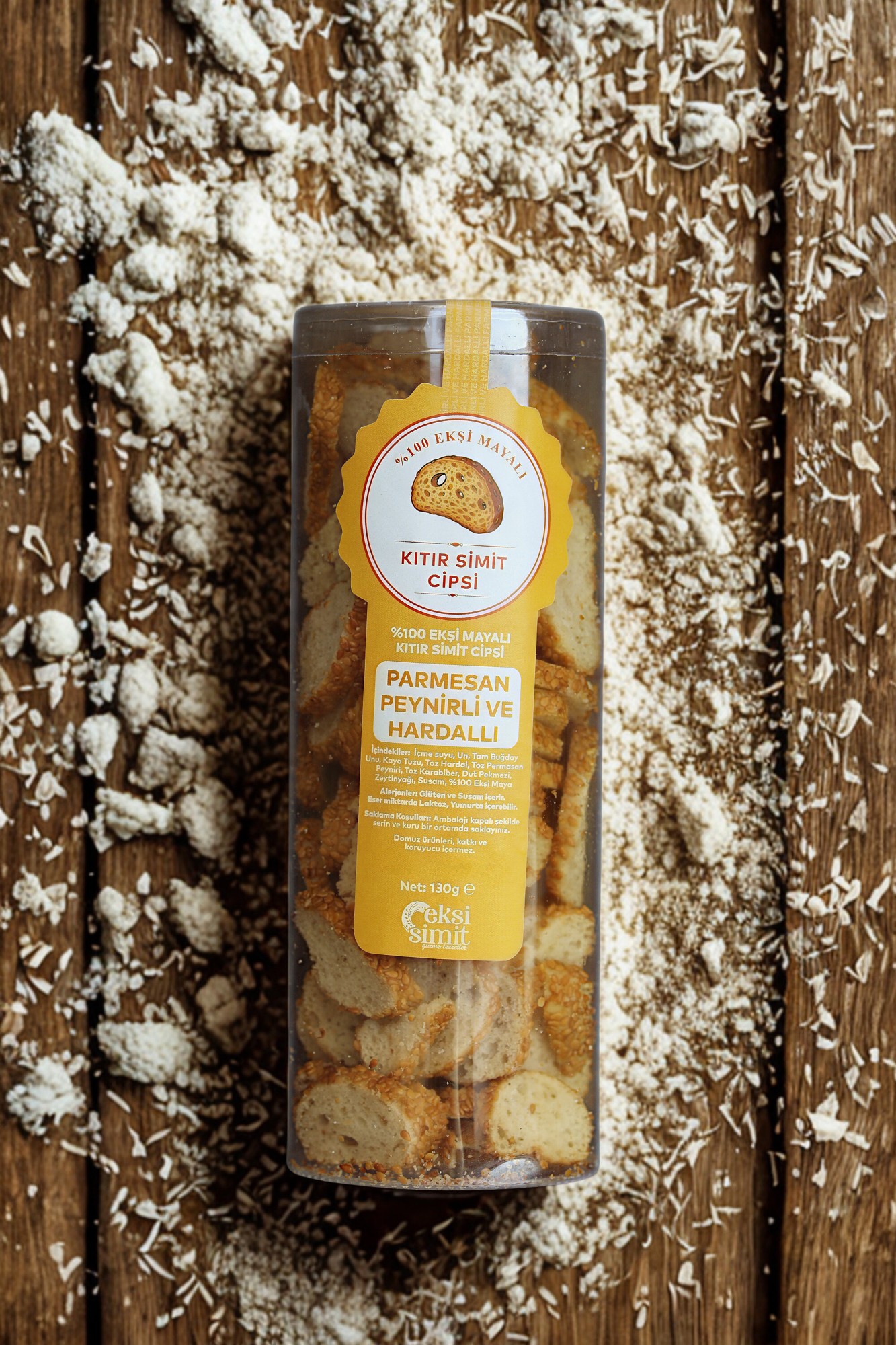 Parmesanlı ve Hardallı Kıtır Simit Cipsi